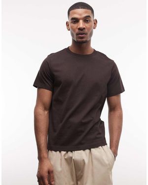 Weekday Classic Boxy Oversized Heavyweight Jersey T-Shirt - Brown