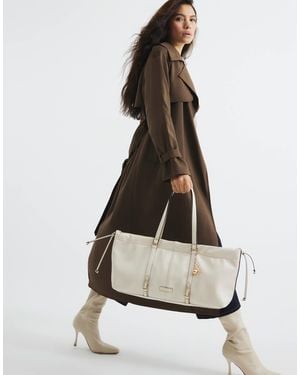 River Island East West Tote Scrunch Bag - White