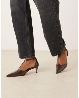 Mango Pointed Kitten Heel - Black