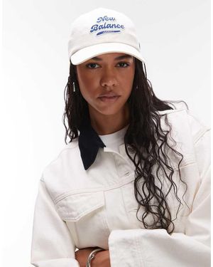 New Balance Gorra Blanco Hueso Y Azul Legacy De