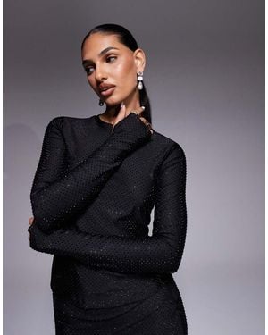AFRM Hotfix Long Sleeve Thumbhole Detail Top Co-ord - Grey