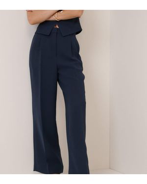 Nobody's Child Petite Wide Leg Jax Crepe Trousers - Blue