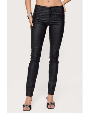 Edikted Kaede Faux Leather Skinny Jeans - Blue