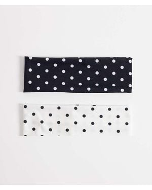 Kaiia Exclusive 2 Pack Polka Dot Headbands - Blue