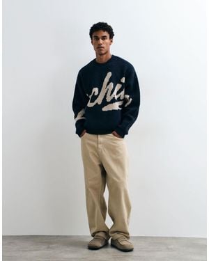 ASOS Super oversize-strickpullover mit grafik - Mehrfarbig