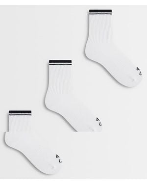 4505 3 Pack Socks With Arch Support - White