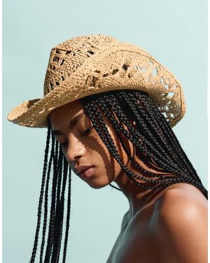 Bershka Cappello Stile Cowboy Color Cammello - Neutro