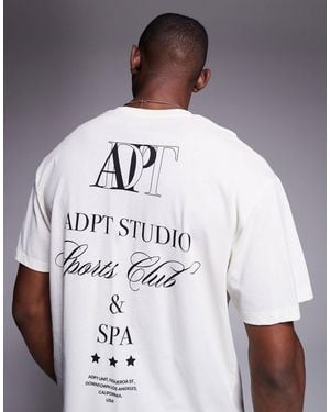 ADPT Oversized T-Shirt With Backprint - White