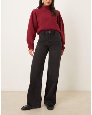 Mango – danila – gerade geschnittene jeans aus 100% baumwolle - Rot