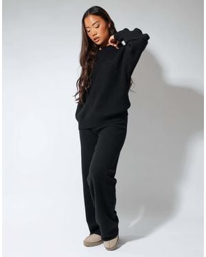 SIMMI Eve Soft Touch Wide Leg Trouser - Black