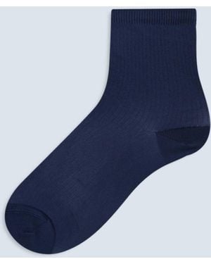 TOPSHOP Chaussettes côtelées transparentes - Bleu