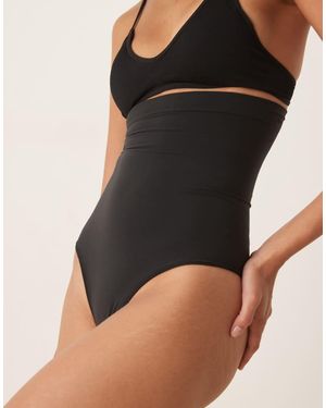 Spanx Tanga De Talle Alto Sin Costuras Sculpt Seamless Power De - Negro
