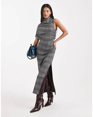 ASOS Asymmetric Draped Midi Dress - White