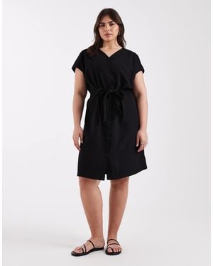 ONLY Tie Waist Mini Dress - Black