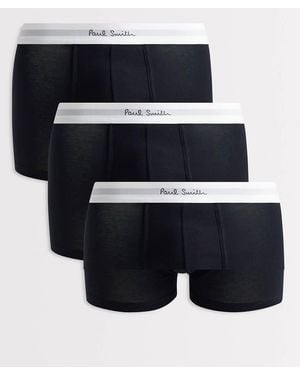 Paul Smith Trunks 3 Pack With White Waistband - Blue
