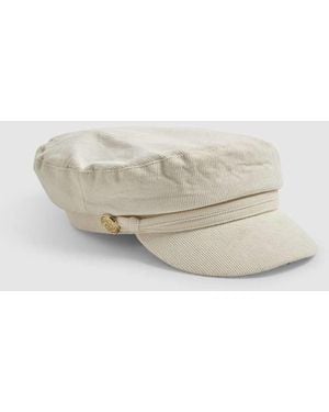 River Island Corduroy Baker Boy Hat - Natural