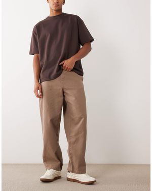 ASOS – locker sitzende hose - Natur