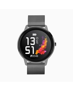 Sekonda Reloj Para Mujer Con Pantalla Lcd De 44 Mm Y Correa De Malla De Acero Inoxidable Flex De - Negro