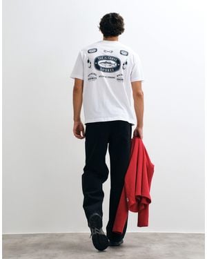 Only & Sons Oversized Fit T-shirt With Algarve Shores Print - White