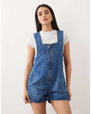 Free People Jude Chuck On Playsuits - Blue