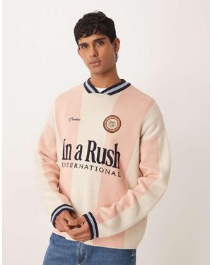 Prohibited Overdrive Knitted Long Sleeve Jumper - Natural