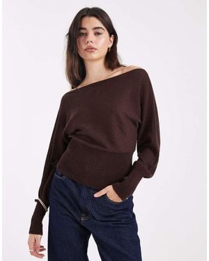 Cotton On Long Sleeve Cotton Batwing Knit - Blue
