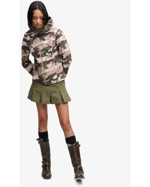 Bench x Superdry & Co Hooded Funnel Neck Ripstop Jacket - Natural