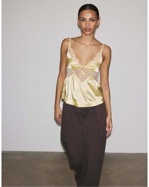 Stradivarius Satin Camisole Top - Grey
