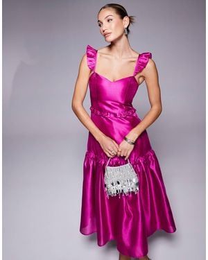 Lulus Tiered Midaxi Dress - Pink
