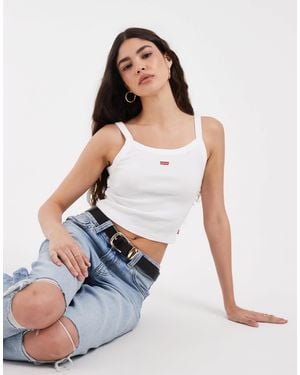 Levi's – essential – geripptes trägertop - Weiß