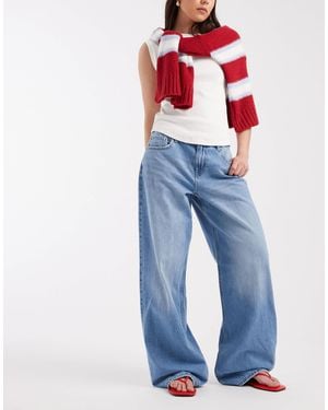 ONLY Maya Mid Rise Wide Leg Jeans - Blue