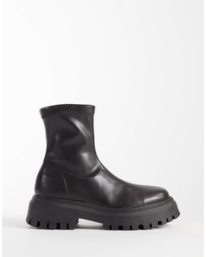 ASOS Autumn Chunky Sock Ankle Boots - Black