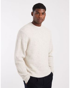 Only & Sons Boxy Fit Crew Neck Knit - White