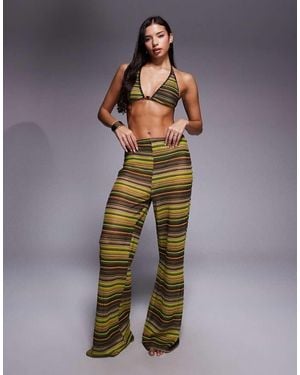 ASOS Kenny Crochet Beach Trouser - Blue