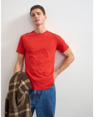 TOPMAN Camiseta De Corte Clásico En - Rojo