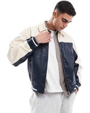 Cotton On Cotton On Faux Leather Western Jacket - Blue
