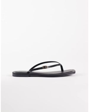 ASOS Sandalias Negras Con Diseño De Tiras Finas Fitz De - Negro