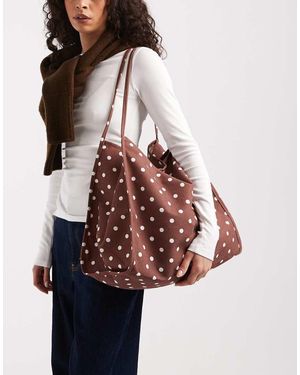 ASOS Tubular Handle Canvas Tote Bag - Multicolour