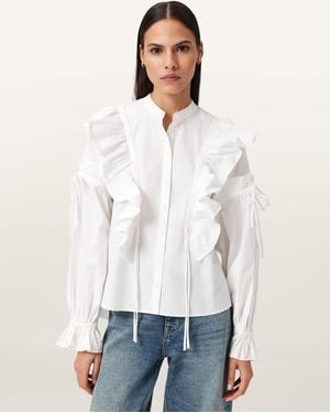 AllSaints – lulu – hemdbluse - Weiß