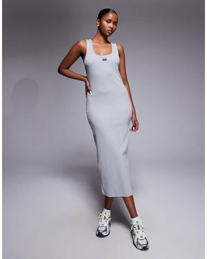 Barbour Chicago Logo Racer Back Midi Dress - Grey