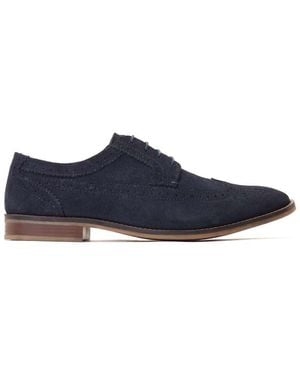Base London Twain Brogue Shoe - Blue