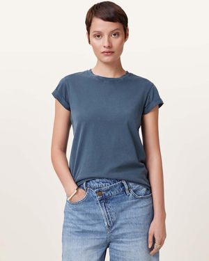 AllSaints – anna – t-shirt - Blau