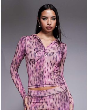 I.AM.GIA Blare Logo Contrast Stitch Zip Through Hoodie Co-ord - Pink