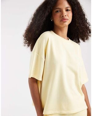 Pieces Boxy Sweats T-shirt - Natural