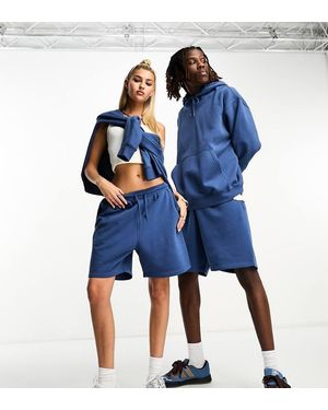 Weekday Pantalones Cortos Oscuro De Punto Exclusivos En Asos De (Parte De Un Conjunto) - Azul