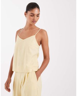 JJXX Co Ord Linen Blend Cami Top - Natural