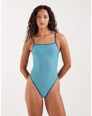 Nike Nike Square Neck Swimsuit - Blue