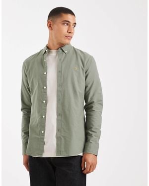 Farah Brewer Long Sleeve Shirt - Green