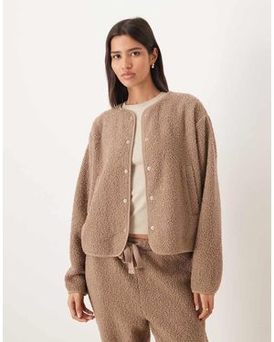 ASOS Borg Lounge Jacket - Brown