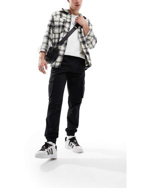 Jack & Jones Tapered Cuffed Cargo Trousers - Black